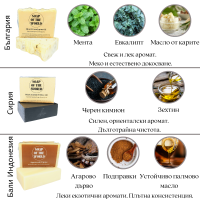 Men Care for Men Who Care - колекция от натурални сапуни (3 бр. сапуни от различни държави)