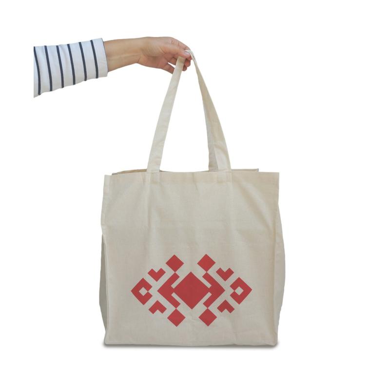 Tote bag with Tribal Print, Ethical Shopping, 6 Internal Pockets, For Urban Adventures, Grocery shopping 