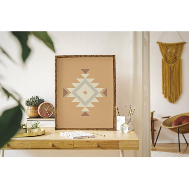 Paper print, Geometric print, Tribal art, Ethnic wall art, Printable art, Color Desert Beige 